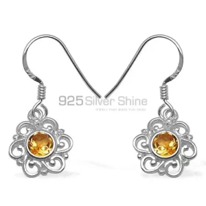 925 Sterling Silver Handmade earrings Manufacturer In Citrine Gemstone Jewelry 925SE1061