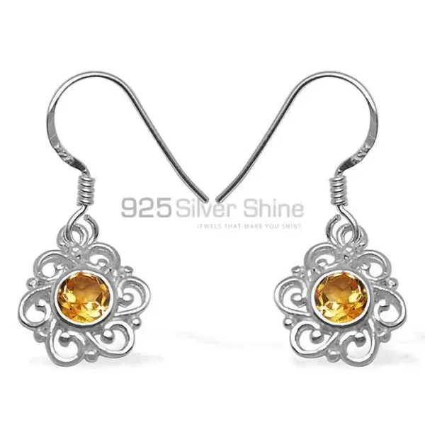 925 Sterling Silver Handmade earrings Manufacturer In Citrine Gemstone Jewelry 925SE1061