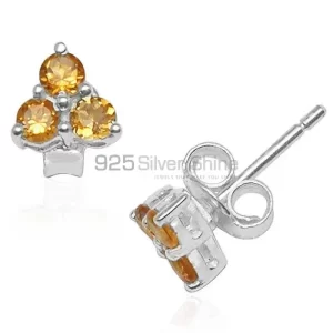925 Sterling Silver Handmade earrings Manufacturer In Citrine Gemstone Jewelry 925SE745