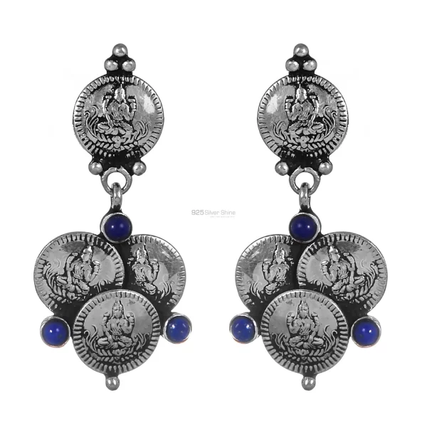 925 Sterling Silver Handmade earrings Manufacturer In Lapis Gemstone Jewelry 925SE271