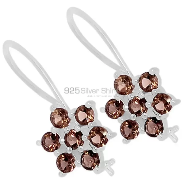 925 Sterling Silver Handmade earrings Manufacturer In Smoky Quartz Gemstone Jewelry 925SE508
