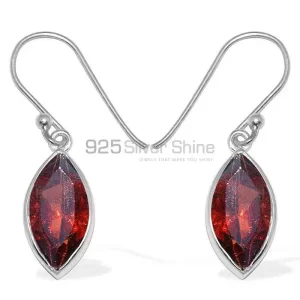 925 Sterling Silver Handmade earrings Suppliers In Garnet Gemstone Jewelry 925SE1141