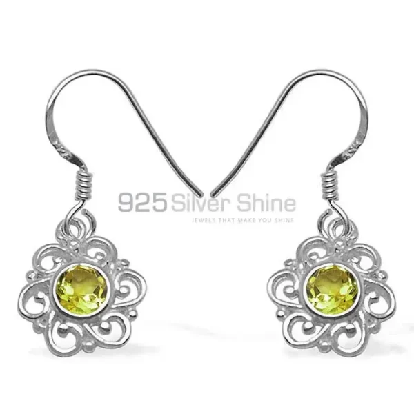 925 Sterling Silver Handmade earrings Suppliers In Peridot Gemstone Jewelry 925SE1062