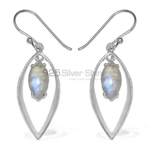 925 Sterling Silver Handmade earrings Suppliers In Rainbow Moonstone Jewelry 925SE904