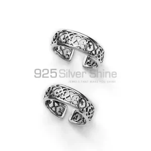 925 Sterling Silver Plain Toe Ring Jewelry
