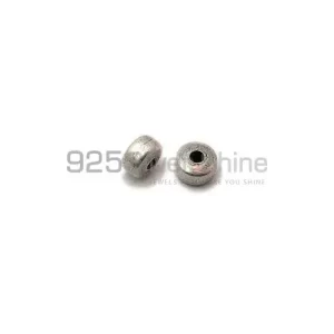 925 Sterling silver Plain Wheel Tyre Handmade Beads 4x6.7mm .Sold Per Package of 10-925SPB105