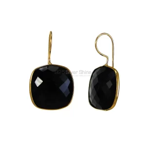 Affordable 925 Sterling Silver earrings In Black Onyx Gemstone Jewelry 925SE1970