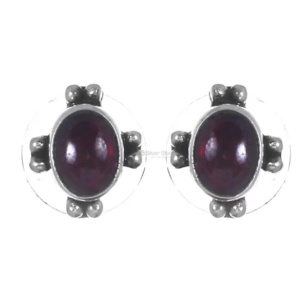 Affordable 925 Sterling Silver earrings In Garnet Gemstone Jewelry 925SE277
