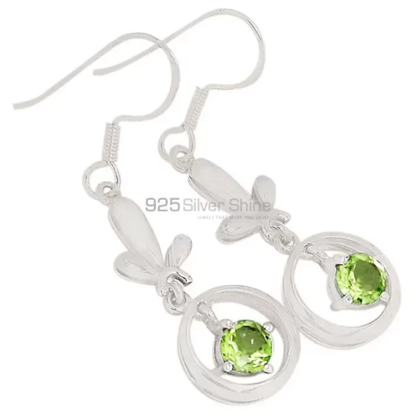 Affordable 925 Sterling Silver earrings In Peridot Gemstone Jewelry 925SE356