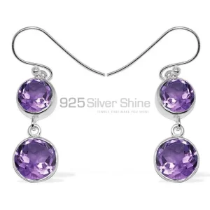 Affordable 925 Sterling Silver earrings Wholesaler In Amethyst Gemstone Jewelry 925SE1156