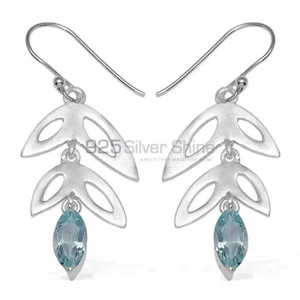 Affordable 925 Sterling Silver earrings Wholesaler In Blue Topaz Gemstone Jewelry 925SE761