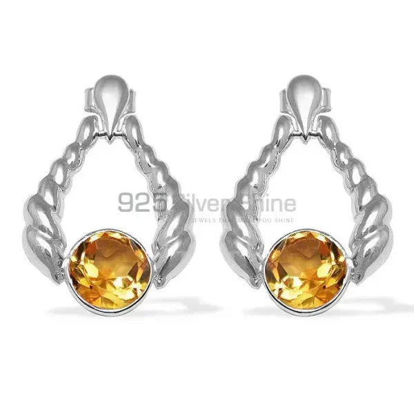 Affordable 925 Sterling Silver earrings Wholesaler In Citrine Gemstone Jewelry 925SE1077