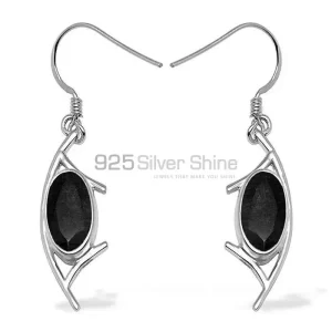 Affordable 925 Sterling Silver Handmade earrings Exporters In Black Onyx Gemstone Jewelry 925SE1008