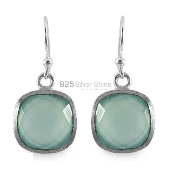 Affordable 925 Sterling Silver Handmade earrings Exporters In Chalcedony Gemstone Jewelry 925SE1315
