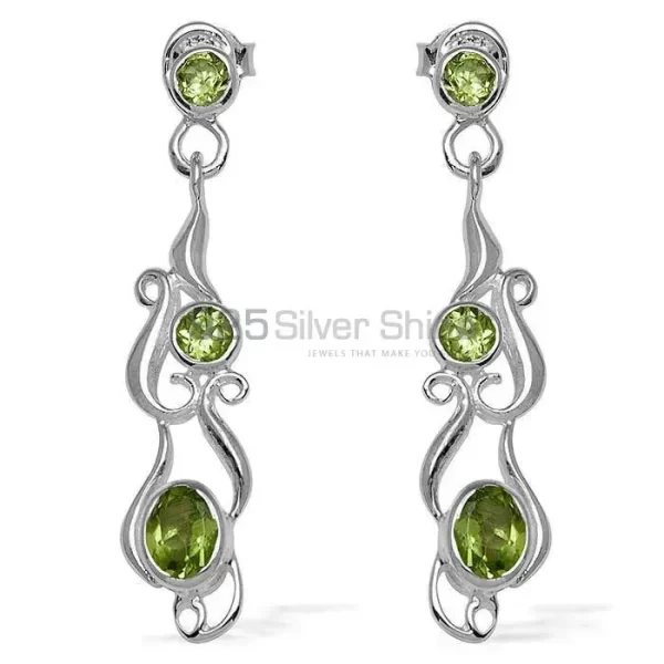 Affordable 925 Sterling Silver Handmade earrings Exporters In Peridot Gemstone Jewelry 925SE771