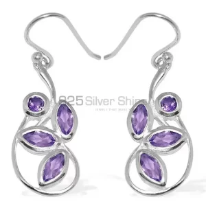 Affordable 925 Sterling Silver Handmade earrings Manufacturer In Amethyst Gemstone Jewelry 925SE1151