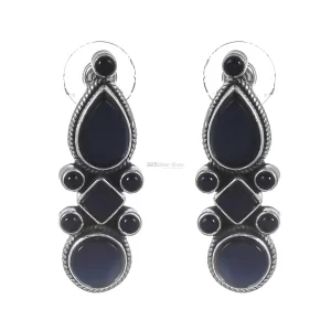 Affordable 925 Sterling Silver Handmade earrings Manufacturer In Lapis Gemstone Jewelry 925SE282