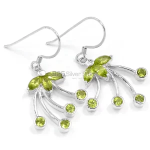Affordable 925 Sterling Silver Handmade earrings Manufacturer In Peridot Gemstone Jewelry 925SE519