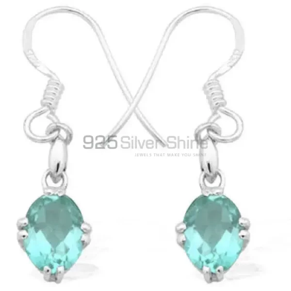 Affordable 925 Sterling Silver Handmade earrings Suppliers In Blue Topaz Gemstone Jewelry 925SE924