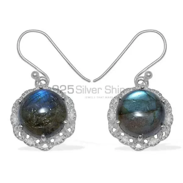 Affordable 925 Sterling Silver Handmade earrings Suppliers In Labradorite Gemstone Jewelry 925SE845