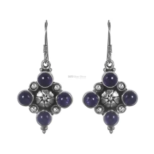 Affordable 925 Sterling Silver Handmade earrings Suppliers In Lapis Lazuli Gemstone Jewelry 925SE292