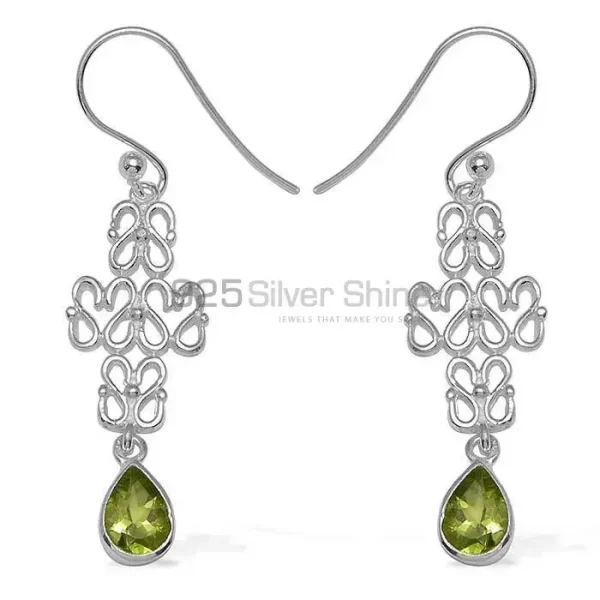 Affordable 925 Sterling Silver Handmade earrings Suppliers In Peridot Gemstone Jewelry 925SE766
