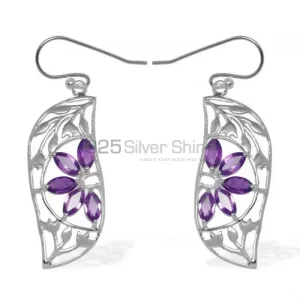 Beautiful 925 Sterling Silver earrings In Amethyst Gemstone Jewelry 925SE910