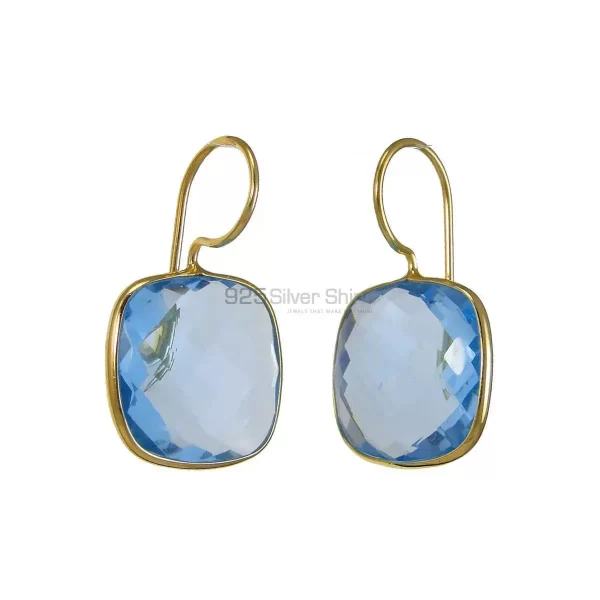 Beautiful 925 Sterling Silver earrings In Blue Quartz Gemstone Jewelry 925SE1971