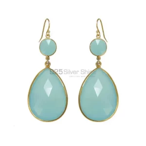 Beautiful 925 Sterling Silver earrings In Chalcedony Gemstone Jewelry 925SE1892