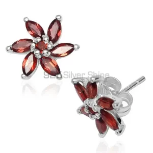 Beautiful 925 Sterling Silver earrings In Garnet Gemstone Jewelry 925SE752