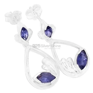 Beautiful 925 Sterling Silver earrings In Iolite Gemstone Jewelry 925SE436
