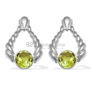 Beautiful 925 Sterling Silver earrings Wholesaler In Lemon Quartz Gemstone Jewelry 925SE1078