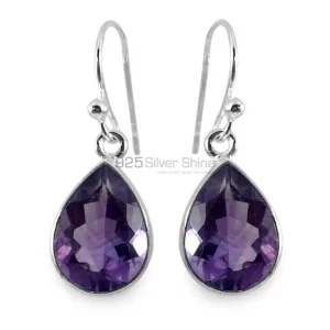 Beautiful 925 Sterling Silver Handmade earrings Exporters In Amethyst Gemstone Jewelry 925SE1316