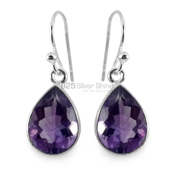 Beautiful 925 Sterling Silver Handmade earrings Exporters In Amethyst Gemstone Jewelry 925SE1316