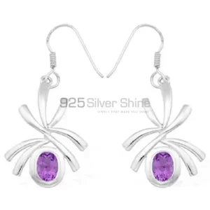 Beautiful 925 Sterling Silver Handmade earrings Exporters In Amethyst Gemstone Jewelry 925SE930