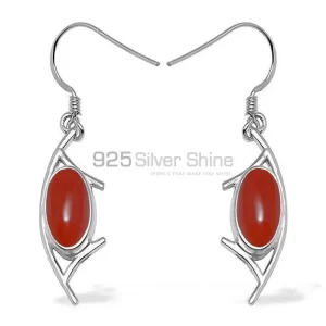 Beautiful 925 Sterling Silver Handmade earrings Exporters In Carnelian Gemstone Jewelry 925SE1009