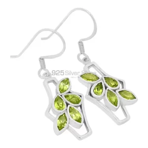 Beautiful 925 Sterling Silver Handmade earrings Exporters In Peridot Gemstone Jewelry 925SE614