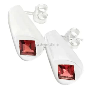 Beautiful 925 Sterling Silver Handmade earrings Manufacturer In Garnet Gemstone Jewelry 925SE441