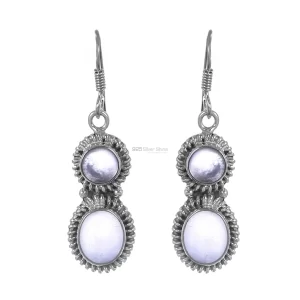 Beautiful 925 Sterling Silver Handmade earrings Manufacturer In Rose Quartz Gemstone Jewelry 925SE283