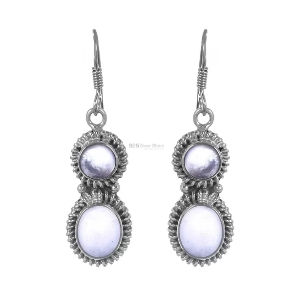 Beautiful 925 Sterling Silver Handmade earrings Manufacturer In Rose Quartz Gemstone Jewelry 925SE283