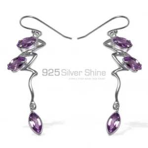 Beautiful 925 Sterling Silver Handmade earrings Suppliers In Amethyst Gemstone Jewelry 925SE925