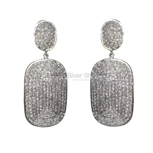Beautiful 925 Sterling Silver Handmade earrings Suppliers In CZ Gemstone Jewelry 925SE1390