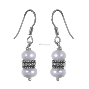 Beautiful 925 Sterling Silver Handmade earrings Suppliers In Pearl Gemstone Jewelry 925SE293