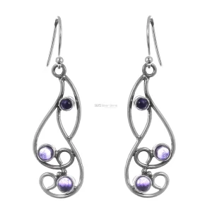 Best Buy Amethyst earring In Sterling Silver Jewelry 925SE159