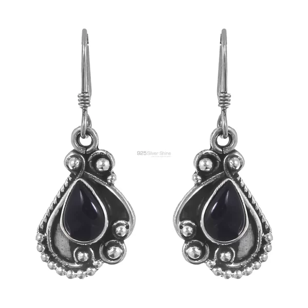 Best Buy Sterling Silver earring In Black Onyx Gemstone Jewelry 925SE160