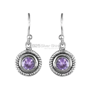 925 Sterling Silver earrings In Amethyst Gemstone Jewelry 925SE1371
