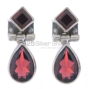 925 Sterling Silver earrings In Garnet Gemstone Jewelry 925SE1213