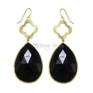 925 Sterling Silver earrings Wholesaler In Black Onyx Gemstone Jewelry 925SE1898