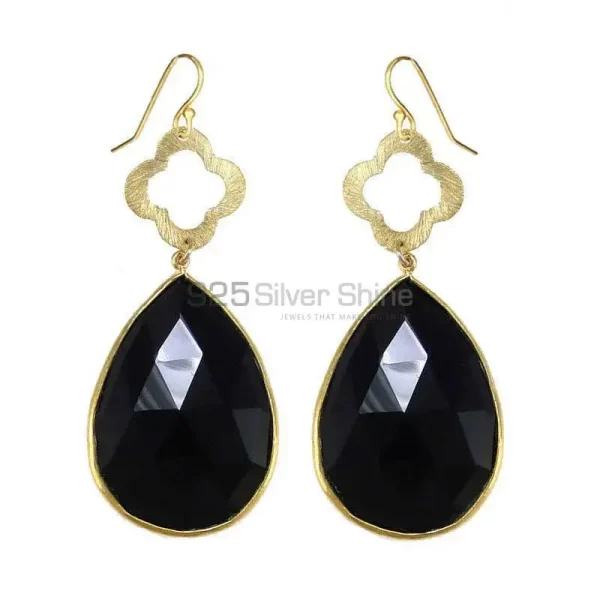 925 Sterling Silver earrings Wholesaler In Black Onyx Gemstone Jewelry 925SE1898