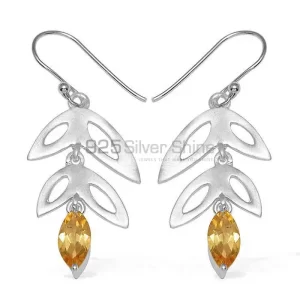 925 Sterling Silver earrings Wholesaler In Citrine Gemstone Jewelry 925SE758